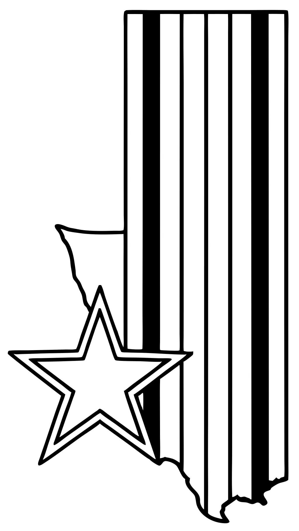 texas flag coloring page